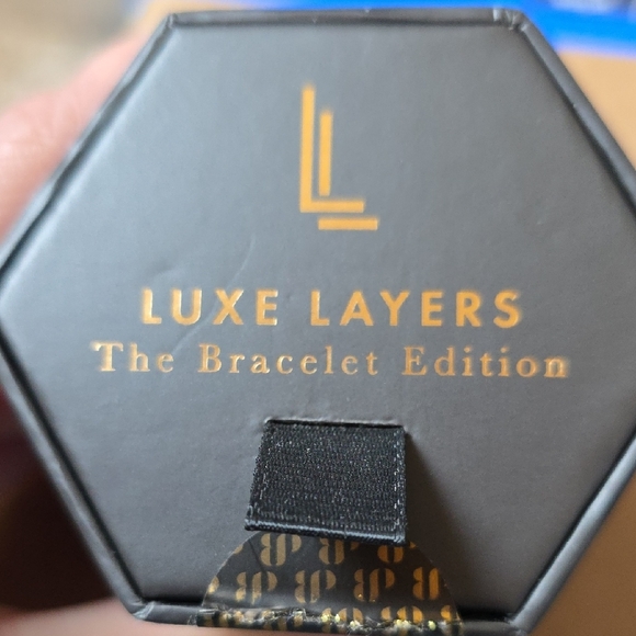 Women’s Three-Piece Black Chain Bracelet Set - Layered Link & Gem Accents - Picture 5 of 5